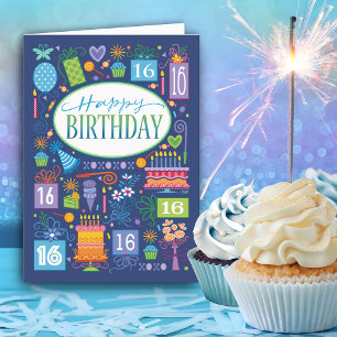 Tarjeta 16 pasteles de cumpleaños presenta BlueCard