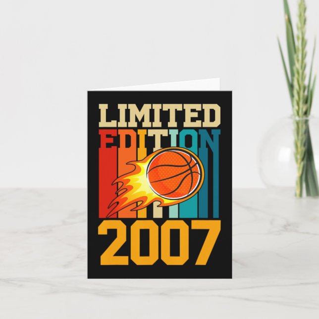 Tarjeta 16th Birthday Basketball Limited Edition 2007 Fun (Anverso)