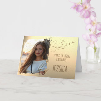 Tarjeta 16th Birthday Photo Card