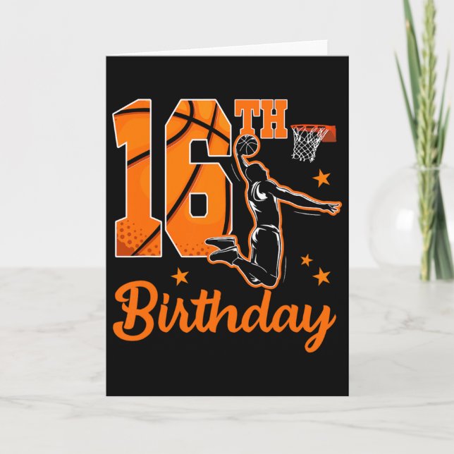 Tarjeta 16th Birthday Sketll Theme 16 Year Old Boy Party  (Anverso)