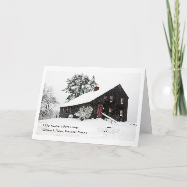 Tarjeta 1700 Saltbox Notecard (Anverso)