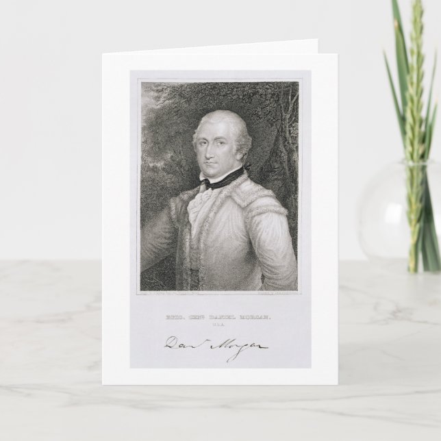 Tarjeta 1736-1802) engrav de general de brigada Daniel (Anverso)