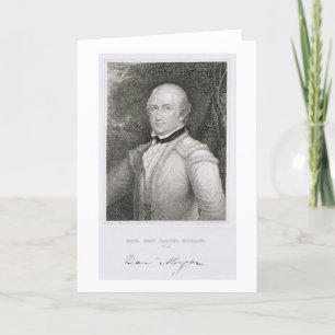 Tarjeta 1736-1802) engrav de general de brigada Daniel