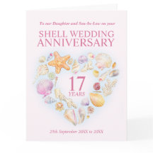 17.º aniversario de la concha acuarela Hija