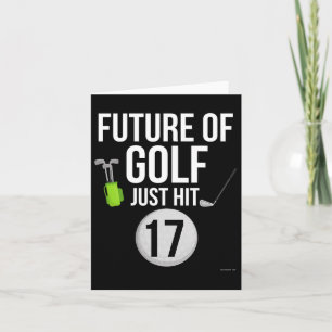 Tarjeta 17.º Cumpleaños Golf T Shirt Gi