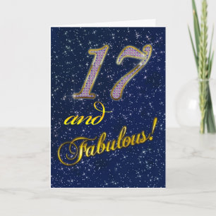 Tarjeta 17.º cumpleaños para alguien Fabuloso