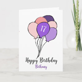 Tarjeta 17.º manojo de globos