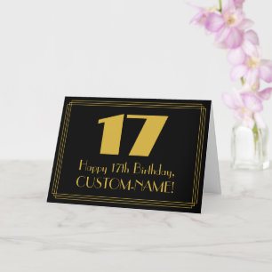 Tarjeta 17 Aniversario del nacimiento: Aspecto inspirado p