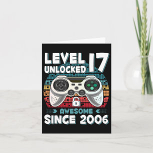 Tarjeta 17 años Bday Son Boy Funny Gamer 17 años Bir
