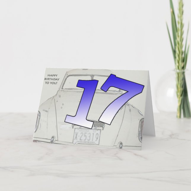 Tarjeta 17 cumpleaños (Anverso)