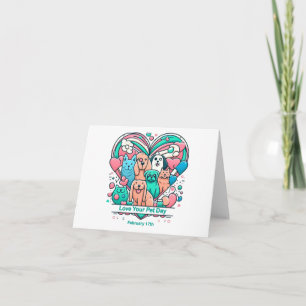 Tarjeta 17 de febrero Día de Amar a tu Mascota