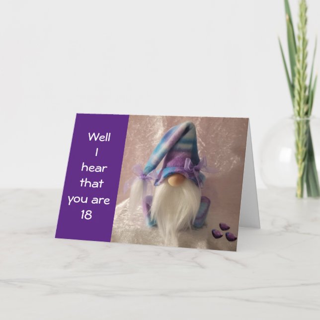 TARJETA **18º CUMPLEAÑOS** BIENVENIDOS A ADULTHOOD (Anverso)