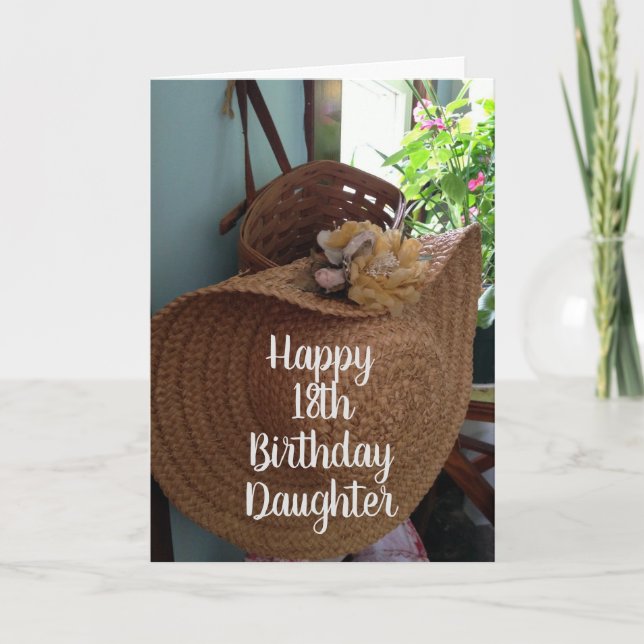 TARJETA **18º CUMPLEAÑOS** DESEA "HERMOSA HIJA" (Anverso)