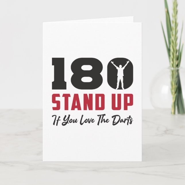 Tarjeta 180 Darts Bullseye Dartboard Arrow Graciosa Idea d (Anverso)