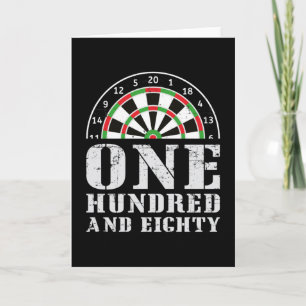 Tarjeta 180 Darts Dart Dartboard Bullseye Arrow Gracioso r