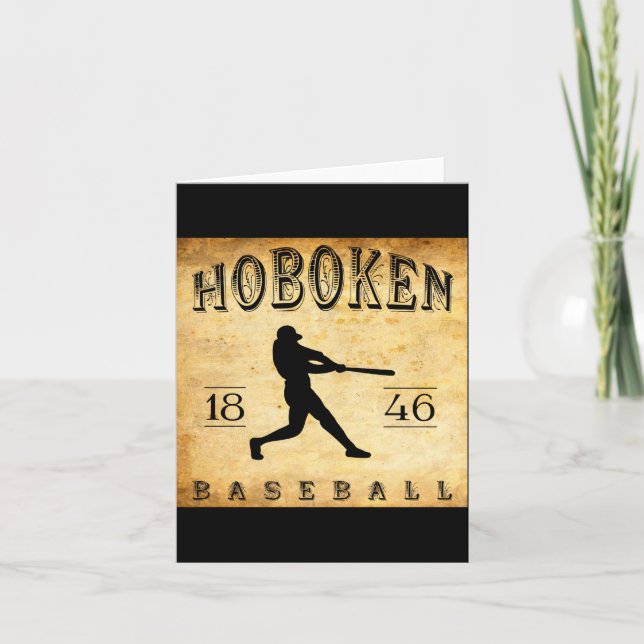 Tarjeta 1846 Hoboken New Jersey Baseball  (Anverso)