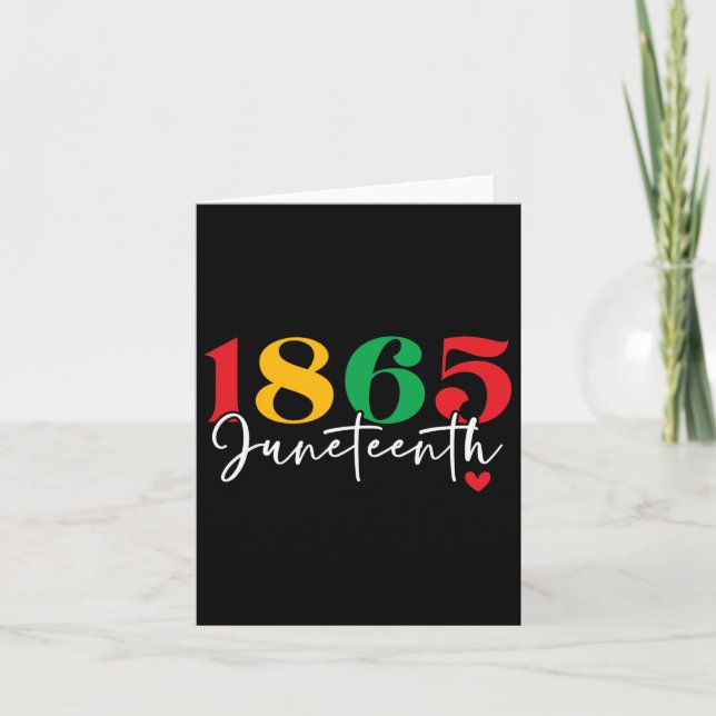 Tarjeta 1865 de junio celebra el mes de la historia negra (Anverso)