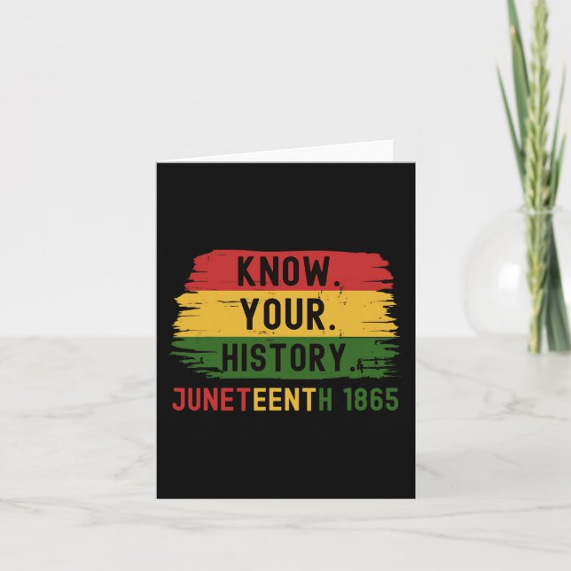 Tarjeta 1865 de junio conoce tu historia negra (Anverso)