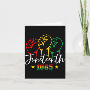 Tarjeta 1865 juneteenth celebra la libertad afroamericana