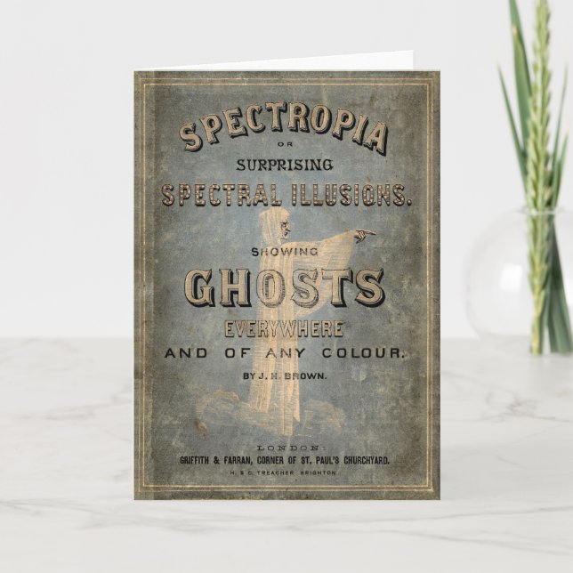 Tarjeta 1866 Libro de los fantasmas - "Espectropia" (Anverso)