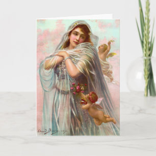 Tarjeta 1891 Edouard Bisson La prometida