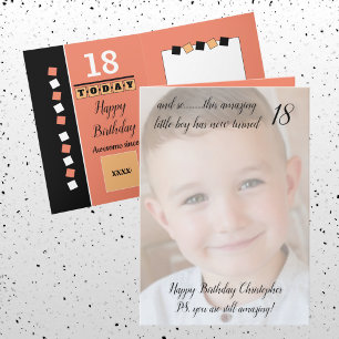 Tarjeta 18.ª aún asombrosa foto de naranja y cumpleaños ne