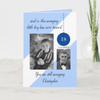 18.ª fecha de nacimiento foto azul blanca