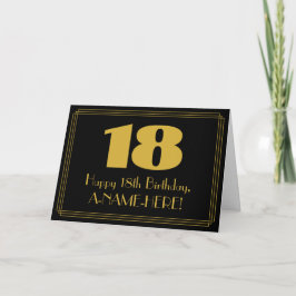Tarjeta 18 Aniversario: Aspecto inspirado por el Art Deco 