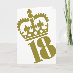 Tarjeta 18 Aniversario - Número - Dieciocho