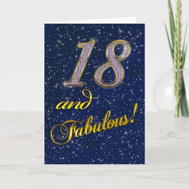 Tarjeta 18 años para alguien Fabulous (Anverso)