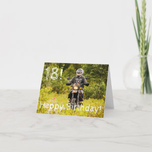 Tarjeta 18 años para un niño con tu foto