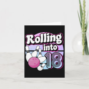 Tarjeta 18 Bowling 18 cumpleaños