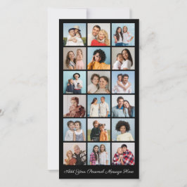 Tarjeta 18 Collage de fotos Añadir su propio saludo