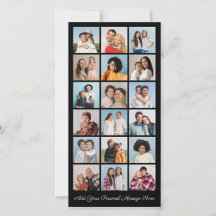 Tarjeta 18 Collage de fotos Añadir su propio saludo