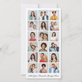 Tarjeta 18 Collage de fotos Añadir su propio saludo