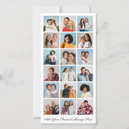 Tarjeta 18 Collage de fotos Añadir su propio saludo