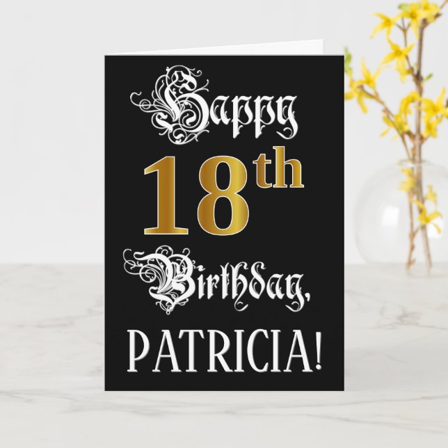 Tarjeta 18 cumpleaños — Guión de faltas; Mirada de oro fal (flor amarilla)