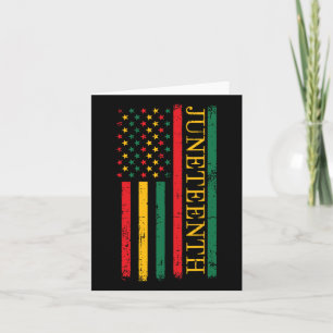 Tarjeta 18 de junio Bandera afroamericana Libertad 1865 Mu