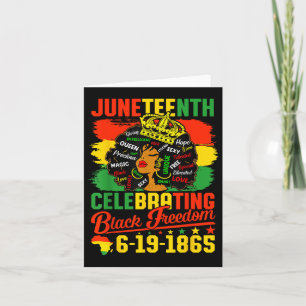 Tarjeta 18 de junio celebrando la libertad negra 18 de jun