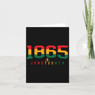 Tarjeta 18 de junio celebró la libertad negra 1865 Histori