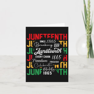 Tarjeta 18 de junio de 1865 Afro-Americano Libre Ish Afric