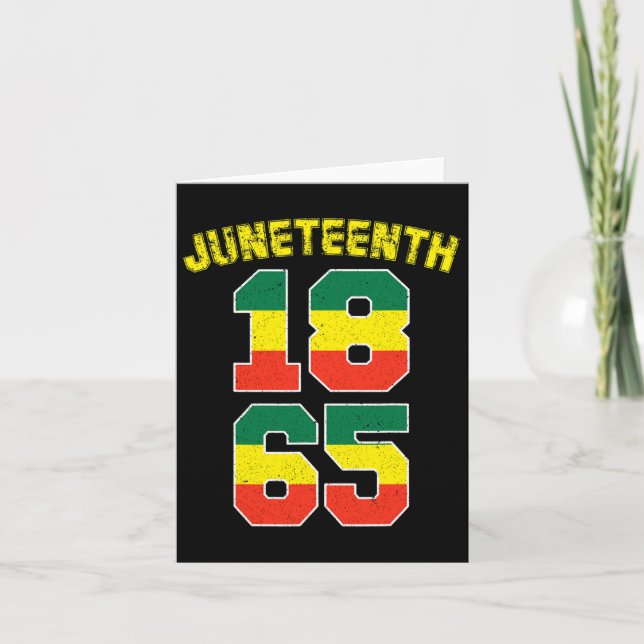 Tarjeta 18 de junio de 1865 Ancestros Orgullo negro Amer a (Anverso)
