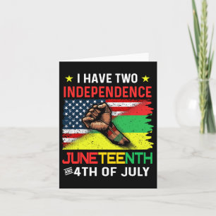 Tarjeta 18 de junio de 1865 Bandera afroamericana negra Us