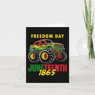Tarjeta 18 de junio de 1865 Black History Boys Tee Monster