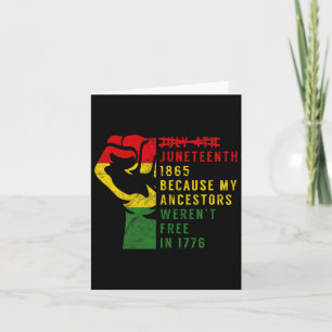 Tarjeta 18 de junio de 1865 Día de la Emancipación Liberta