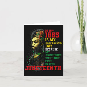 Tarjeta 18 de junio de 1865 Día de la Independencia