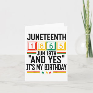 Tarjeta 18 de junio de 1865 Mes de la historia negra y sí,