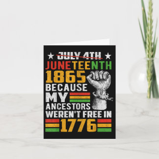 Tarjeta 18 De Junio De 1865 Porque Mis Ancestros Fueron Li