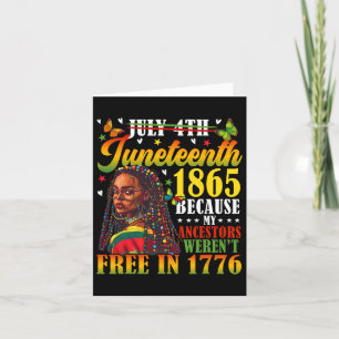 Tarjeta 18 de junio de 1865 porque mis antepasados no eran