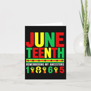 Tarjeta 18 de junio de 1865 Recordando a mis antepasados a
